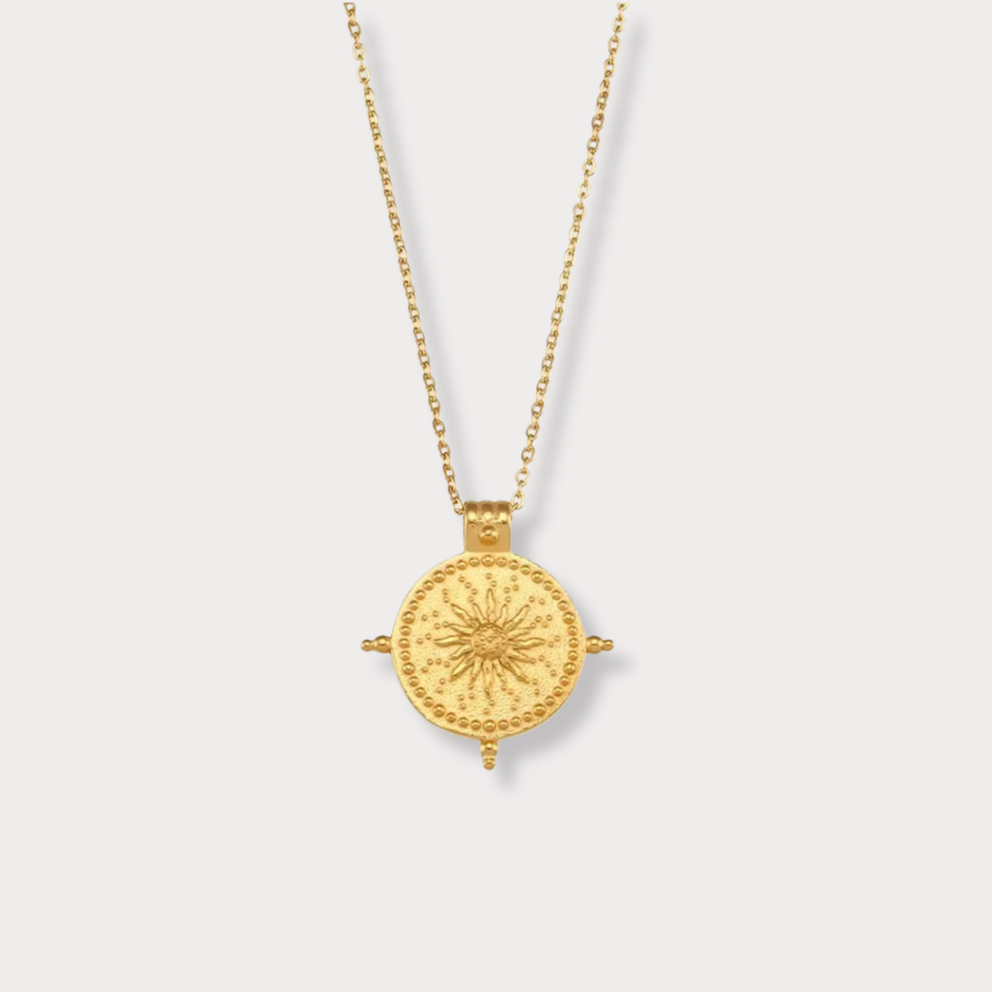 The Charm Bar – Hochwertiger, personalisierbarer Schmuck aus 18K PVD vergoldetem 316L Edelstahl. Wasserfeste Halsketten, Charms und Armbänder für einzigartige Kombinationen – jeder Charm erzählt deine Geschicht Sonnen Kette.