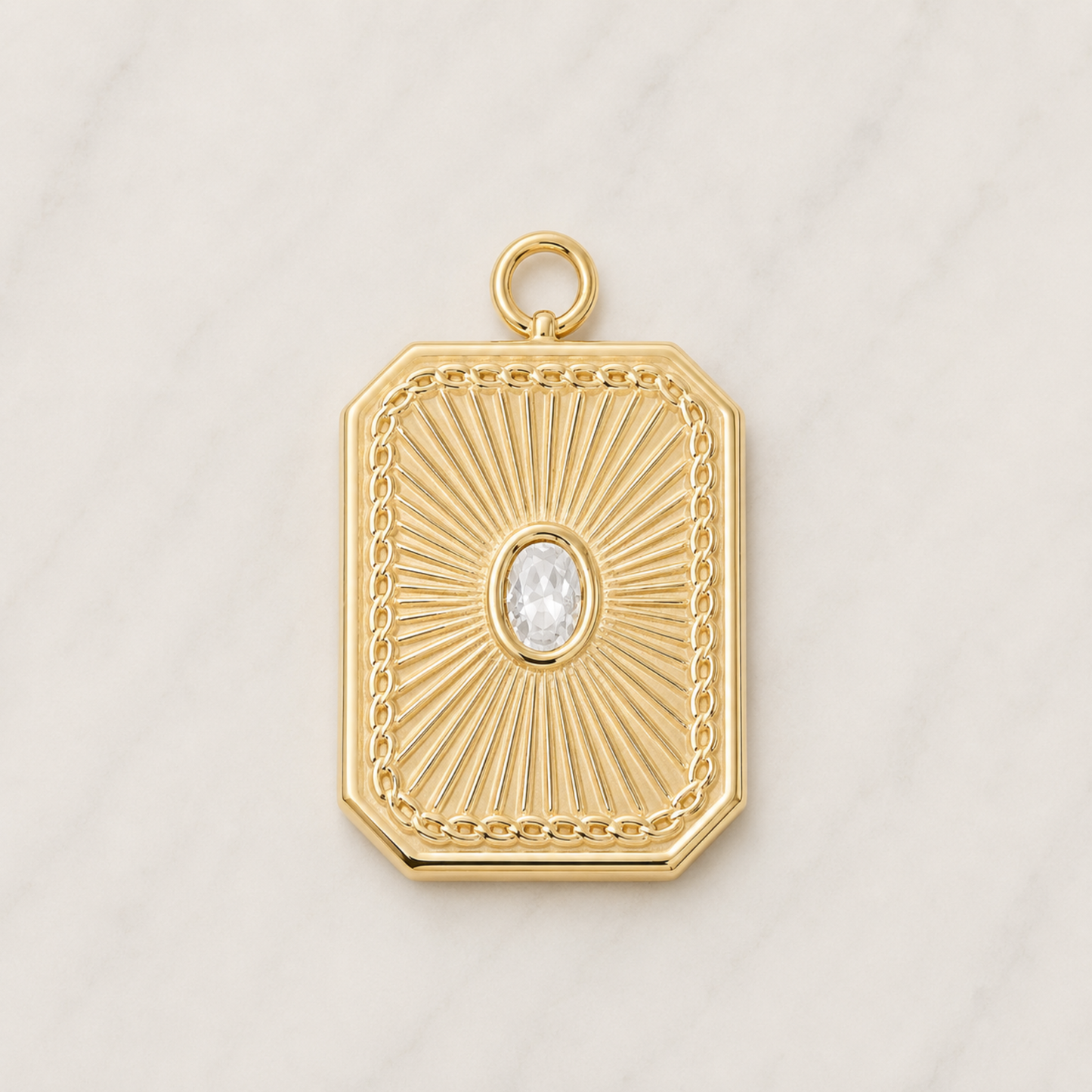 The Charm Bar – Hochwertiger, personalisierbarer Schmuck aus 18K PVD vergoldetem 316L Edelstahl. Wasserfeste Halsketten, Charms und Armbänder für einzigartige Kombinationen – jeder Charm erzählt deine Geschichte. Zirkonia Charm Summer Charms.