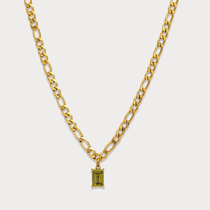The Charm Bar – Hochwertiger, personalisierbarer Schmuck aus 18K PVD vergoldetem 316L Edelstahl. Wasserfeste Halsketten, Charms und Armbänder für einzigartige Kombinationen – jeder Charm erzählt deine Geschichte. Figaro Kette.