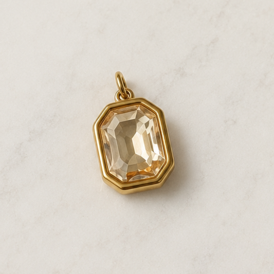 The Champagne Crystal Charm